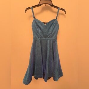 city studio size 1 blue sparkle dress